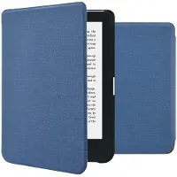 IMoshion Canvas Sleepcover Klapphülle für das Kobo Clara 2E / Tolino Shine 4 - Dunkelblau