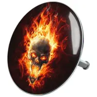 Sanilo Badewannenstöpsel Totenkopf in Flammen