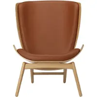 UMAGE - The Reader Sessel, Eiche natur / Lederoptik Cognac