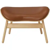 UMAGE - A Conversation Piece Ottoman, Eiche natur / Lederoptik Cognac