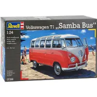 Revell VW T1 Samba Bus, Busmodell, Montagesatz, 1:24, VW T1 Samba Bus, Unisex, Kunststoff