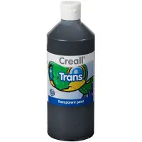 Creall transparente Farbe schwarz - 500ml Bastelfarbe für Kinder