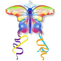 Kites Ready 2 Fly - Pop-up-Mini-Nylon-Drachen-Schmetterlings-Regenbogen