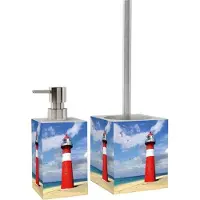 Sanilo Bad-Accessoire-Set »Leuchtturm«, Blau, Rechteckig