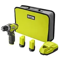 Ryobi – 12-V-Akku-Bohrschrauber – 1 Geschwindigkeit – 25 Nm – 24 Einstellungen – 10-mm-Bohrfutter + 2 x 2-Ah-Akkus, Ladegerät & Tasche – RCD1201-220S