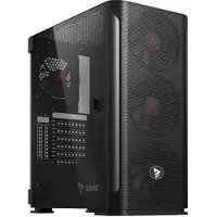 Savio SHADOW X2, Midi Tower, PC, Schwarz, ATX, EATX, ITX, Mini-ATX, Netz, SPCC