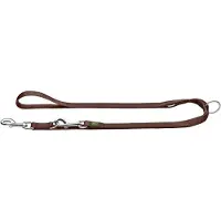 Hunter - Verstellbare Führleine Nylon - Hundeleine Gr Länge max. 200 cm - Breite 1,0 cm braun