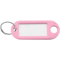 Combicraft Schlüsseletiketten mit ausziehbarem Papier in Rosa 55x22 mm - 100er Pack