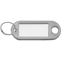 Combicraft Schlüsseletiketten mit ausziehbarem Papier in Silber 55x22 mm - 100er Pack