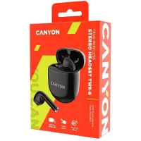 Canyon CNS-TWS6B, True Wireless Stereo (TWS), Anrufe/Musik/Sport/Alltag, 20 - 20000 Hz, Kopfhörer, Schwarz