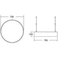 Brumberg Biro Circle direkt Ø 75 cm, on/off, weiß, 4000 K