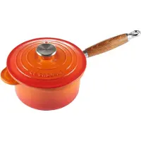 Le Creuset Stahlpfanne Le Creuset Gietijzer met Deksel Oranjerood 18 cm