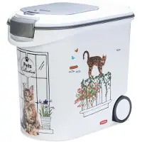 Curver Trockenfutterbehälter Katze - Balkon-Design: bis 12 kg Trockenfutter (35 Liter)