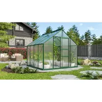 Pergart Vitavia, Gewächshaus "Merkur 6700", smaragd grün, 6,7 m², 4 mm HKP