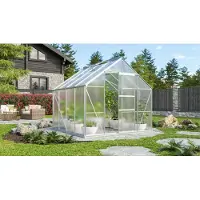 Pergart Vitavia, Gewächshaus "Merkur 6700", aluminium eloxiert, 6,7 m², 6 mm HKP