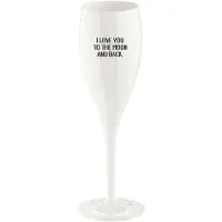Koziol Sektglas 100 ml mit Druck CHEERS No. 1 LOVE YOU TO THE MOON