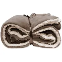 Unique living | Lars /Velours Plaid 150x200cm taupe