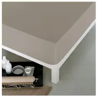 BigBuy Einfarbiges Spannbettlaken Bett 135 extra weiche Baumwolle hergestellt in Spanien Leinen P.15