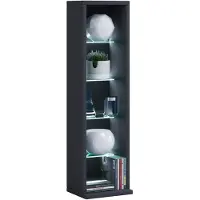 VCM Holz CD DVD Stand Regal Rasato mit Glasböden