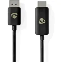 Nedis Ccgb37108bk18 Displayport Stecker Auf Hdmi Stecker Adapterkabel 8k Vernickelt Tpe 1.8 M 30hz