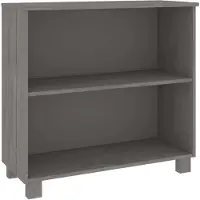 vidaXL Sideboard HAMAR Hellgrau 85x35x80 cm Massivholz Kiefer