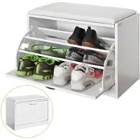 SoBuy FSR16-W Schuhregal | Weiß | MDF | 60 X 30 X 48