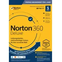 Norton 360 Deluxe | 5 Geräte | 1 Jahr | 50 GB Cloud-Speicher | Windows, Mac, Android &amp; iOS
