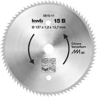 Kwb Kreissägeblatt 130 x 16 mm, Germany, sehr feine Schnitte, Sägeblatt geeignet für Holzpaneele, Profilholz und Weichholz
