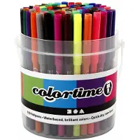 Colortime Filzstifte 5 mm, Gemischte Farben, 100 Stück
