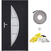 vidaXL Haustür Anthrazit 98x190 cm PVC