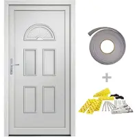 vidaXL Haustür Weiß 88x190 cm PVC