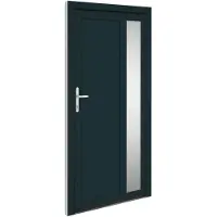 vidaXL Haustür Anthrazit 108x208 cm PVC