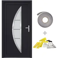 vidaXL Haustür Anthrazit 108x208 cm PVC