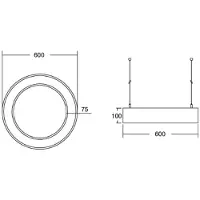 Brumberg Biro Circle Ring10 up/down Ø 60 cm DALI silber 840