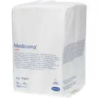 Medicomp extra Vlieskomp.unsteril 10x10 cm 6fach 100 St Kompressen