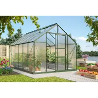 Pergart Vitavia, Aktionsangebot (inkl. 100 Euro Zubehör): Gewächshaus "Merkur 9900", smaragd grün, 9,9 m², 4 mm HKP