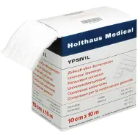 Holthaus Medical Zellstoff Vlies Kompr.YPSIVIL 10 cmx10 m beidseit. 1 St Kompressen