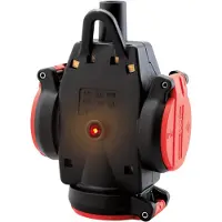 Abl ULTRA Dreifach-SCHUKO- 1173543 Kupplung ULTRA rot/schwarz