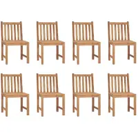 vidaXL Gartenstühle 8 Stk. Massivholz Teak
