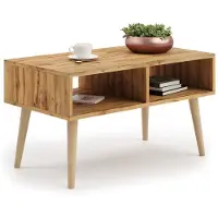 KOBI Robuster Couchtisch SANDI, Moderner Wohnzimmertisch mit Stauraum, Ideal fŸr Wohnzimmer und Lounge