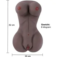 Hismith Premium Sex Puppe Masturbator Ebenholz Mia Kali