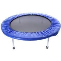 Alert Trampolin Fitness 97cm faltbar blau Trampolin für drinnen und draußen