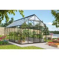 Pergart Vitavia, Aktionsangebot (inkl. 100 Euro Zubehör): Gewächshaus "Merkur 11500", schwarz, 11,5 m², 3 mm ESG