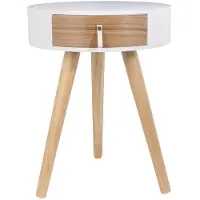 Home deco Nachttisch Nora weiß 34.5x34.5x47cm
