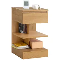 SoBuy Sideboard - Couchtisch mit 1 ausziehbaren Schublade - Max. 45KG - 39 x 65 x 39 cm - Holzfarbe