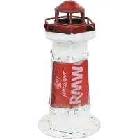 Batela Leuchtturm aus rotem und weißem Metall - Batela