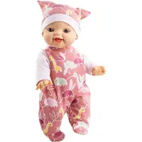 Paola Reina Babypuppe Gordi Leire Mädchen 34cm rosa Vinyl Puppe