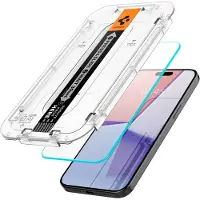 Spigen GLAStR Fit Displayschutzfolie 2er-Pack + Applicator für das Apple iPhone 15 Pro Max