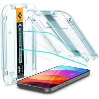 Spigen GLAStR Fit Displayschutzfolie 2er-Pack + Applicator für das Apple iPhone 16 Plus / 15 Plus