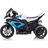 Vrooomy BMW HP4 Mini Kinder Elektromotorrad 7,4V (2–5 Jahre) – Offiziell Lizenziert, mit Stützrädern, LED & MP3 – Kinder Elektro Motorrad – Blau